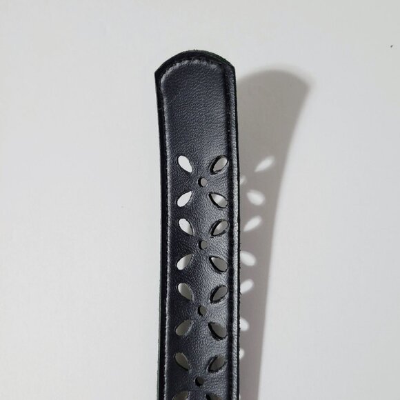 Women's Evergreen Flower Cutouts Genuine Suede Leather Belt Size L Made in USA - Picture 8 of 9